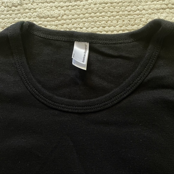 NWT American Apparel Blekko Black Cotton Crew Neck T-Shirt Size L - Picture 3 of 6